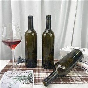 Botol anggur kaca hijau gelap